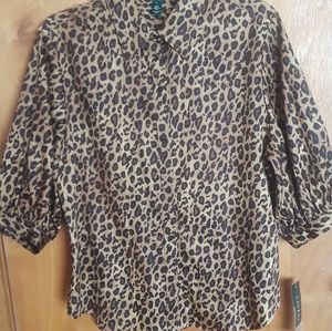 Ralph Lauren Leopard Blouse